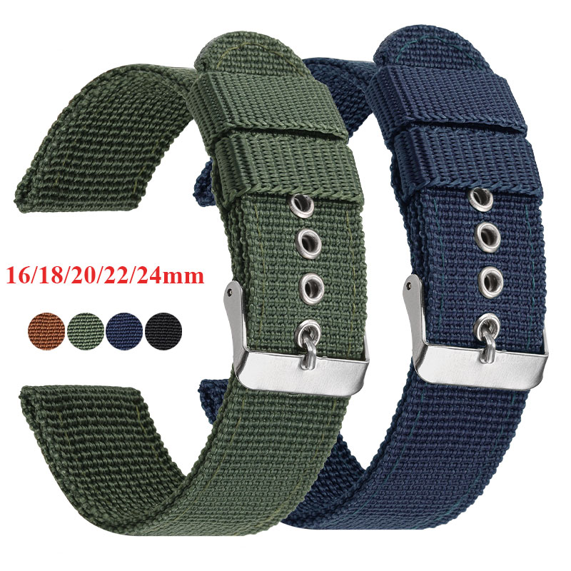 Nylon Watch Strap Brown Green  - Nato Strap Nylon 评论和价格