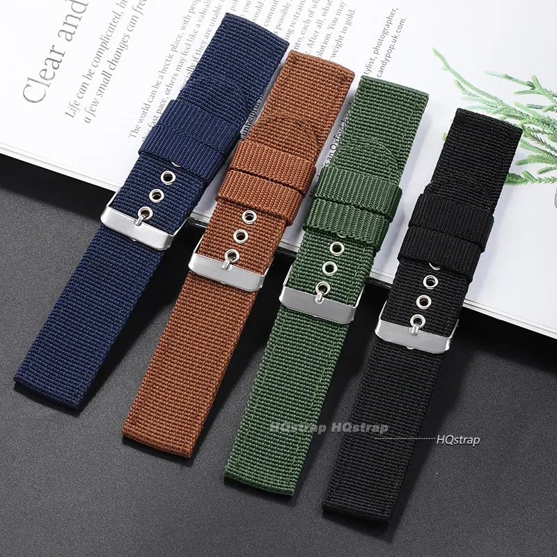 Nylon Watch Strap Brown Green  - Nato Strap Nylon 评论和价格