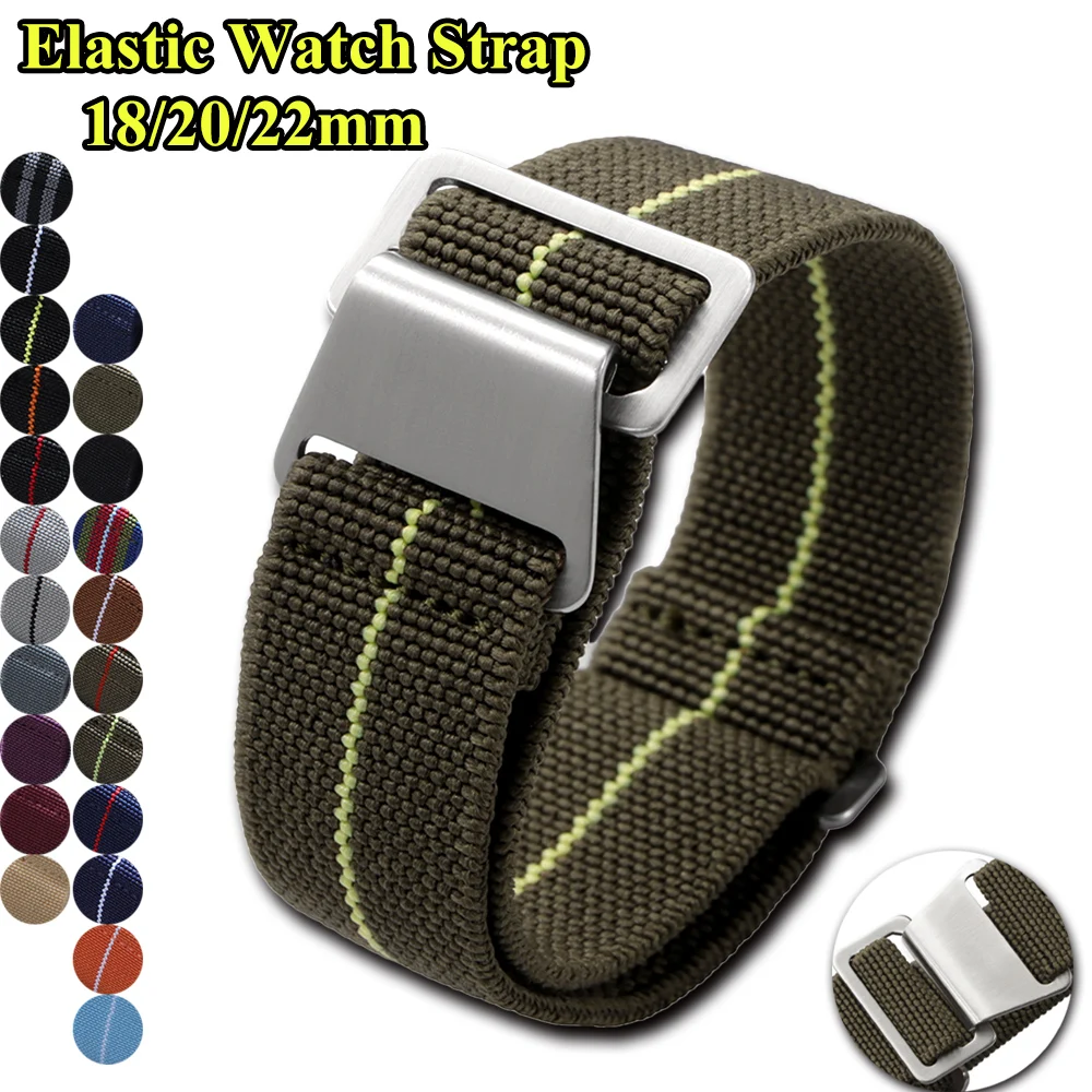 Elastic Watch Strap 18mm 20mm  - Nato Strap Nylon 评论和价格