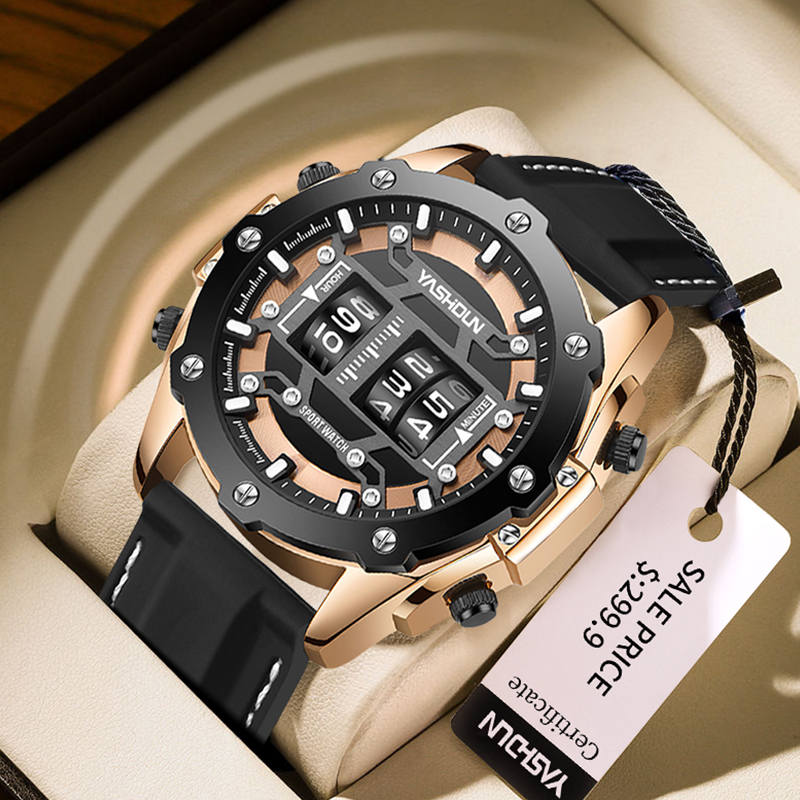 Creative Watche Digital Quartz - Leather Watch Band Men 评论和价格