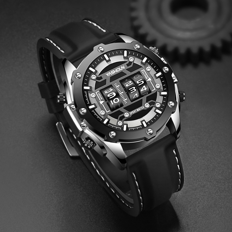 Creative Watche Digital Quartz - Leather Watch Band Men 评论和价格