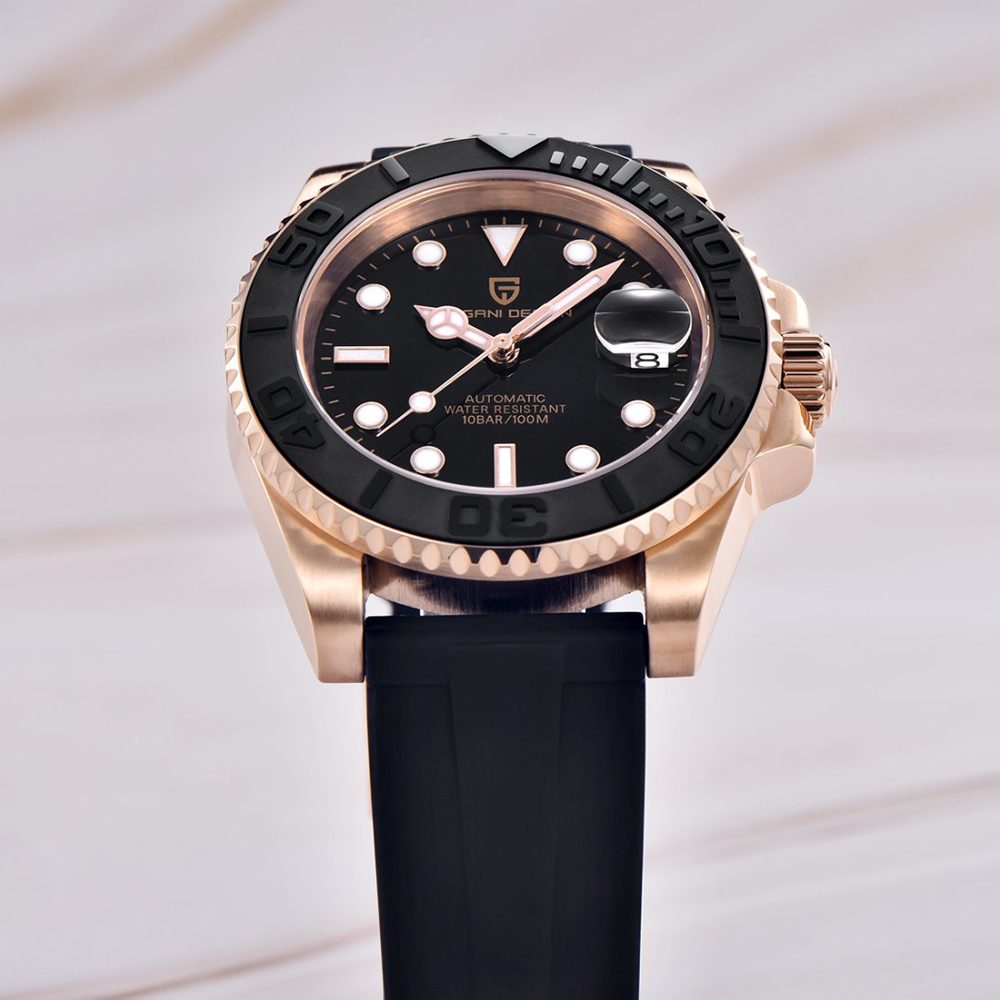PAGANI DESIGN Automatic Watch  - Rubber Strap Diver 评论和价格
