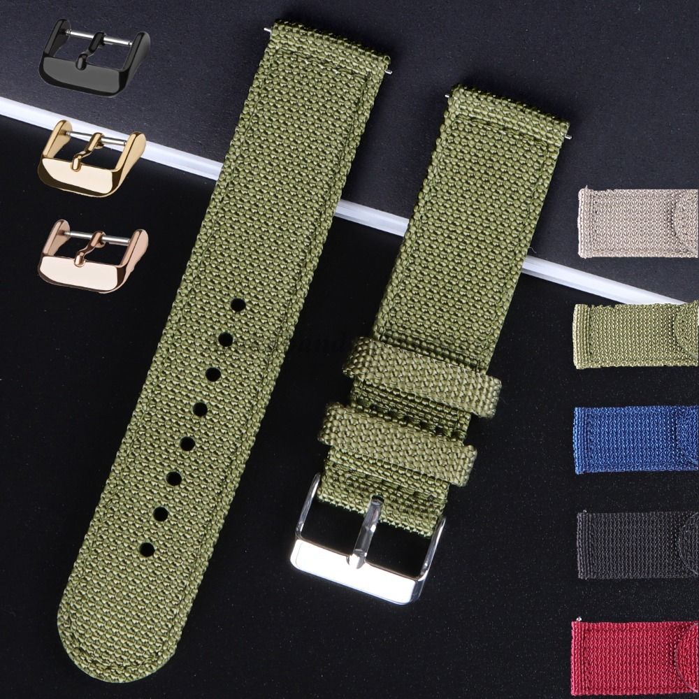 18 20 22 24mm Nylon Canvas Str - Nato Strap Nylon 评论和价格