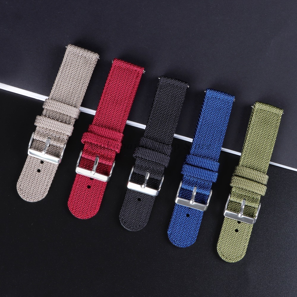 18 20 22 24mm Nylon Canvas Str - Nato Strap Nylon 评论和价格