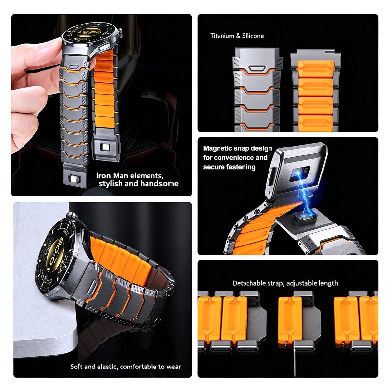 22mm Titanium Rubber Strap for - Silicone Watch Band 22Mm 评论和价格