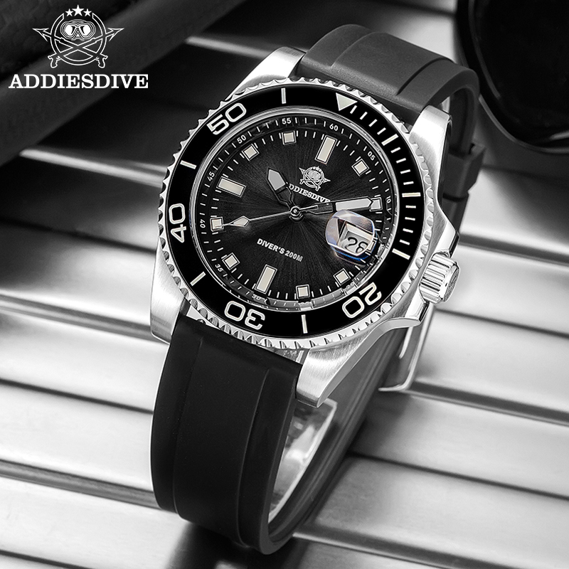 ADDIESDIVE 2115 Quartz Dive Wa - Rubber Strap Diver 评论和价格