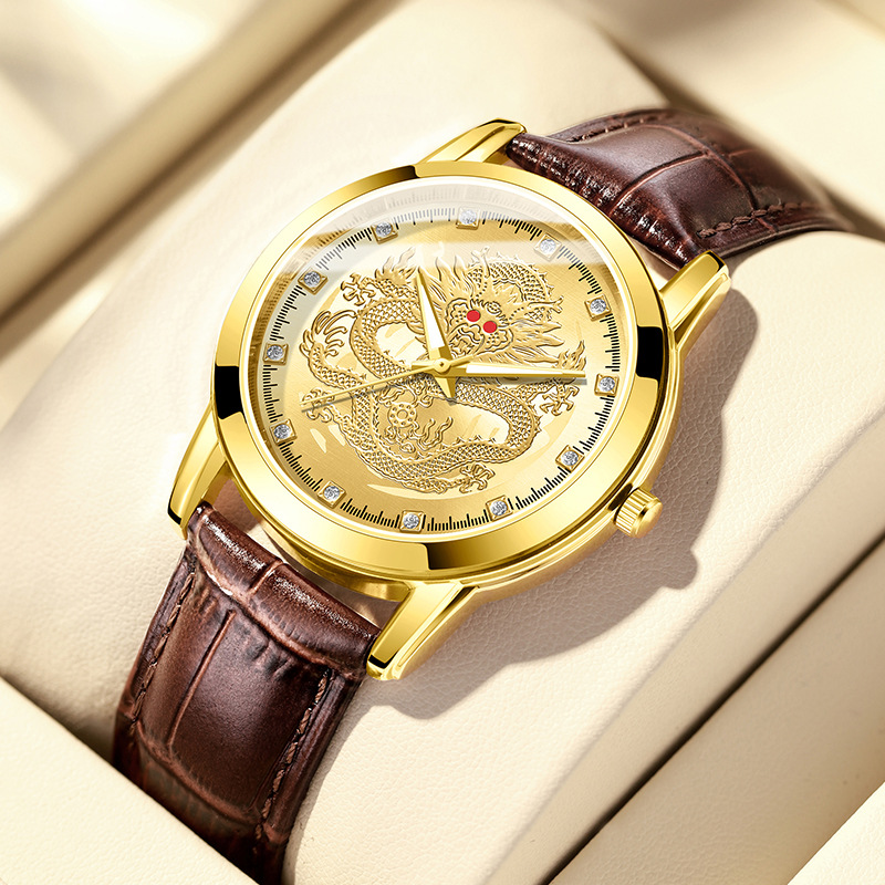 Men Quartz Watch Leather Strap - Leather Watch Band Men 评论和价格