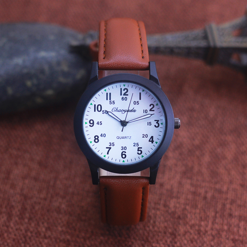 Chaoyada Fashion Men Boys Leat - Leather Watch Band Men 评论和价格