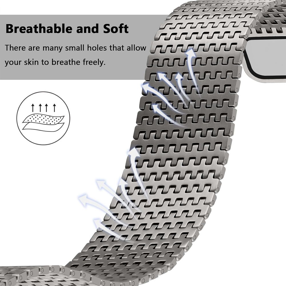Titanium loop strap for Apple  - Milanese Loop Magnetic 评论和价格