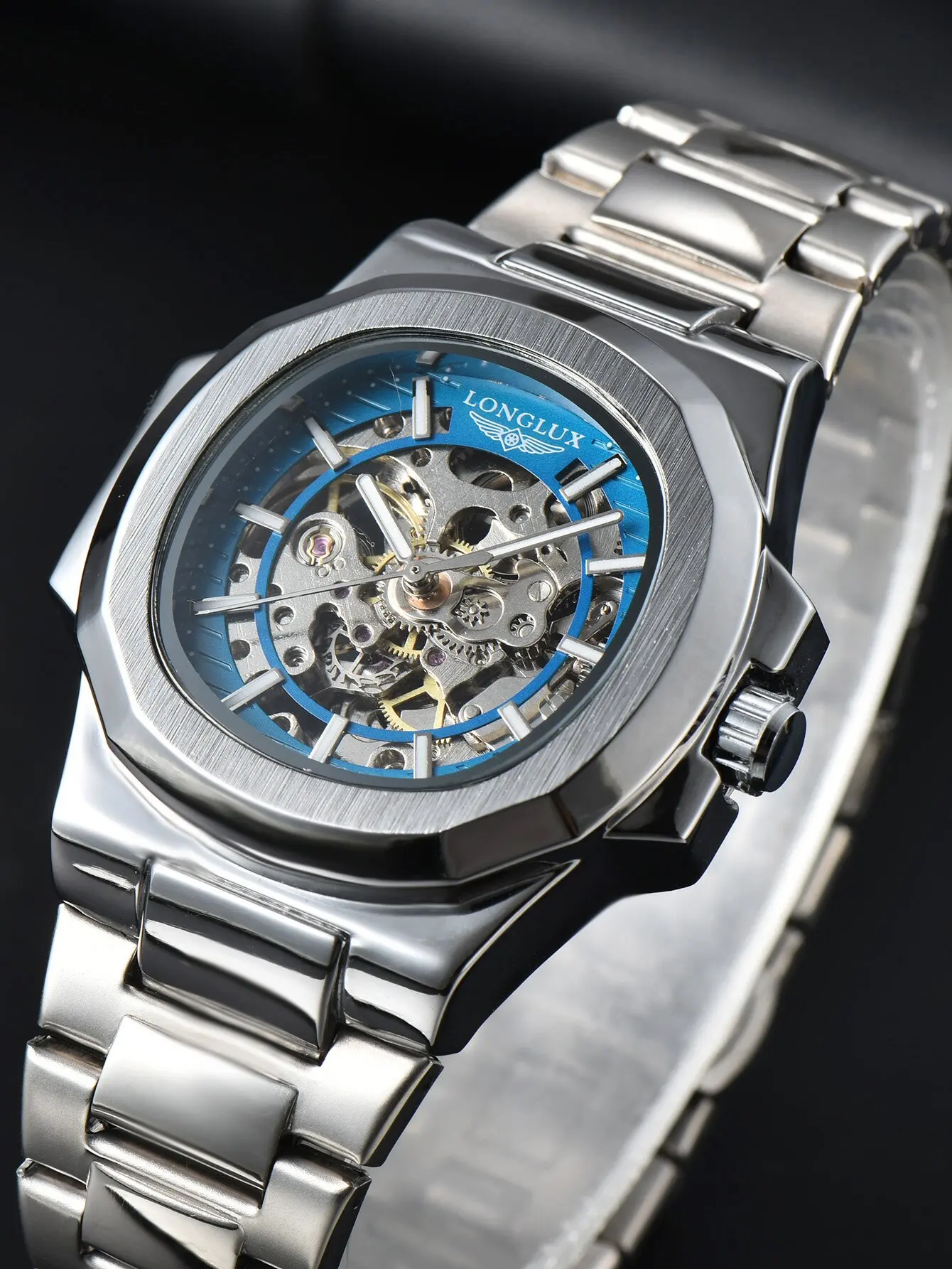 LONGLUX Men Automatic Mechanic - Seiko Watch 5 Sports 评论和价格