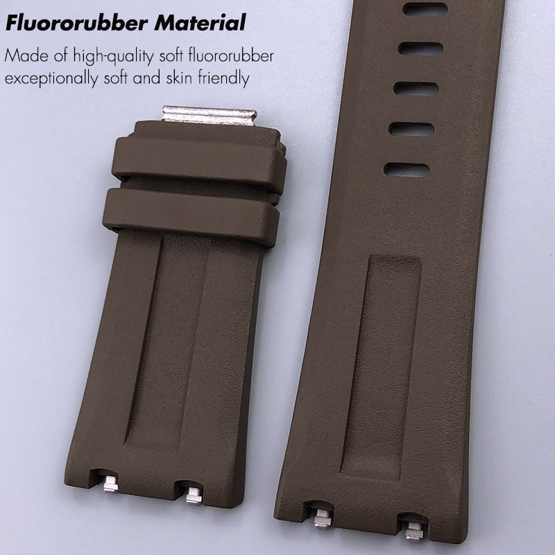 28mmX24mm High Quality FKM Flu - Audemars Piguet Watch Royal Oak Offshore 评论和价格