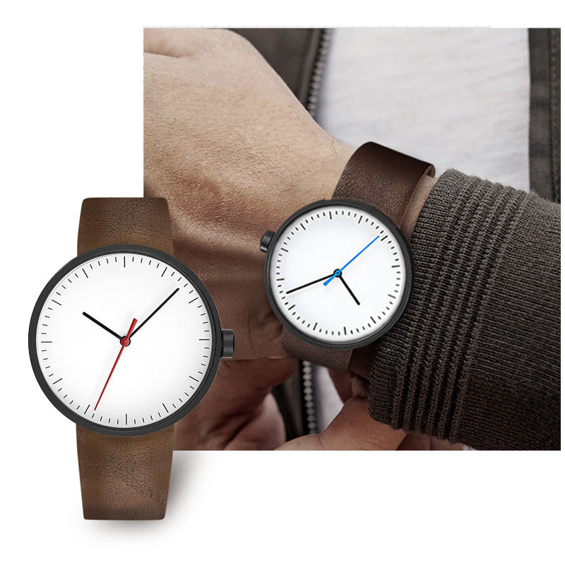 UTHAI Watch Men Simple Trendy  - Leather Watch Band Men 评论和价格